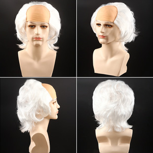 old 秃头假发表演道具 man秃顶假发万圣节狂欢夜搞怪假发男士