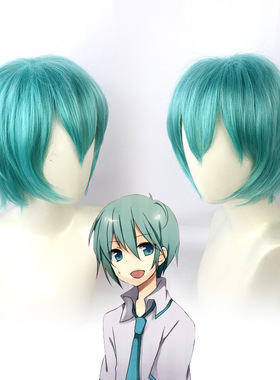 恋爱战争 初音男式vocaloid 水蓝色cos假发mikuo刀剑乱舞一期一振