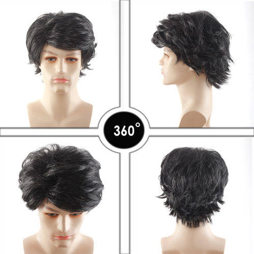 欧美帅气蓬松男士发 摇滚音乐狂欢派对节日假发万圣节狂欢夜装扮