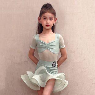 梵蒂恺少儿拉丁舞练功服女童2025新款春夏网红套装高级感表演出服