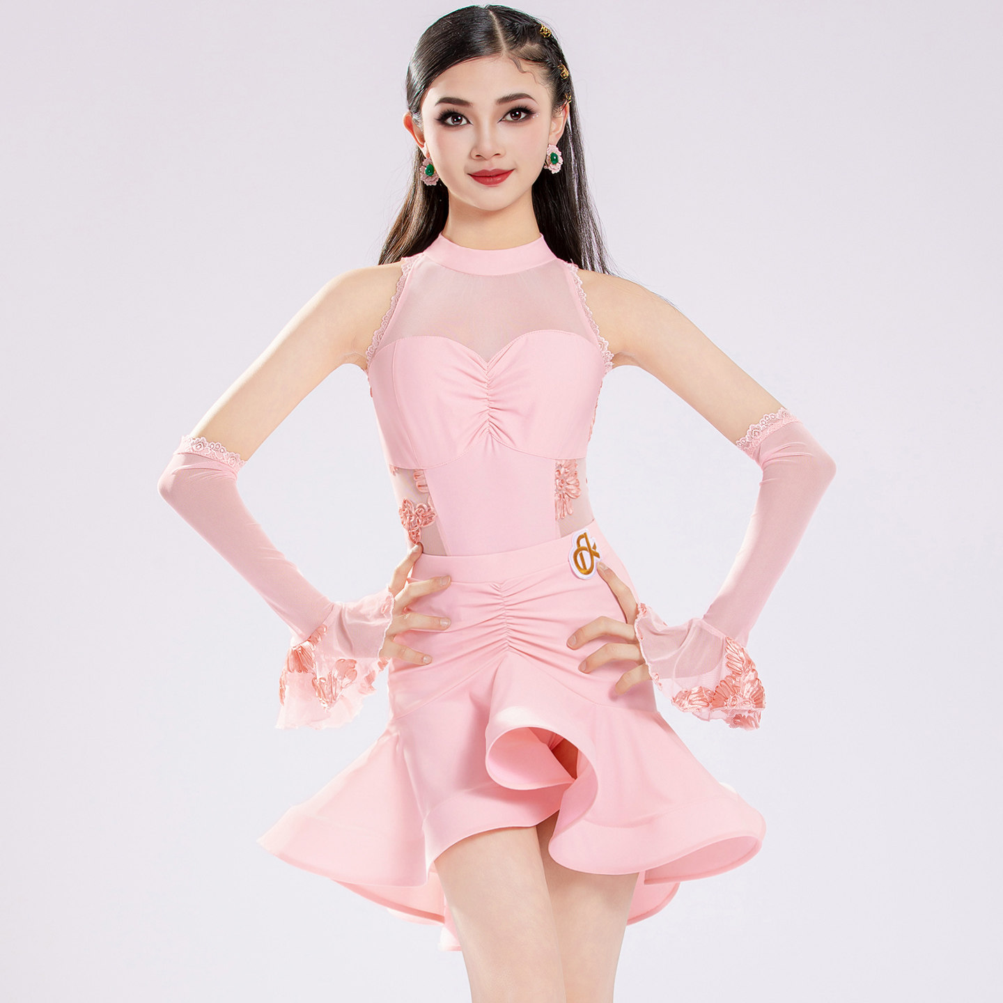 春夏少儿女童儿童拉丁舞练功服