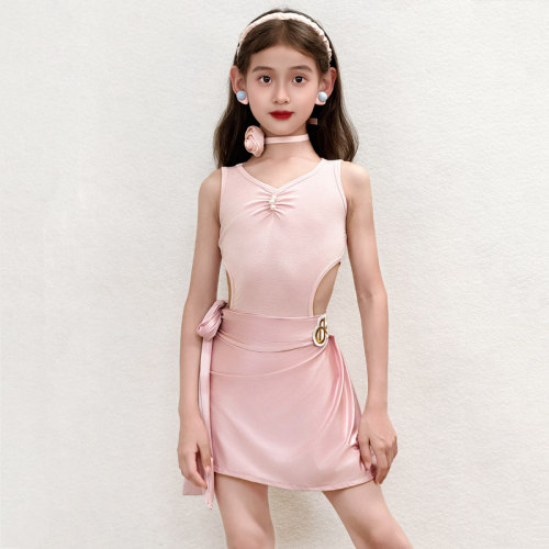 梵蒂恺拉丁舞服女童2026夏季新款高级感少儿练功服儿童演出服套装