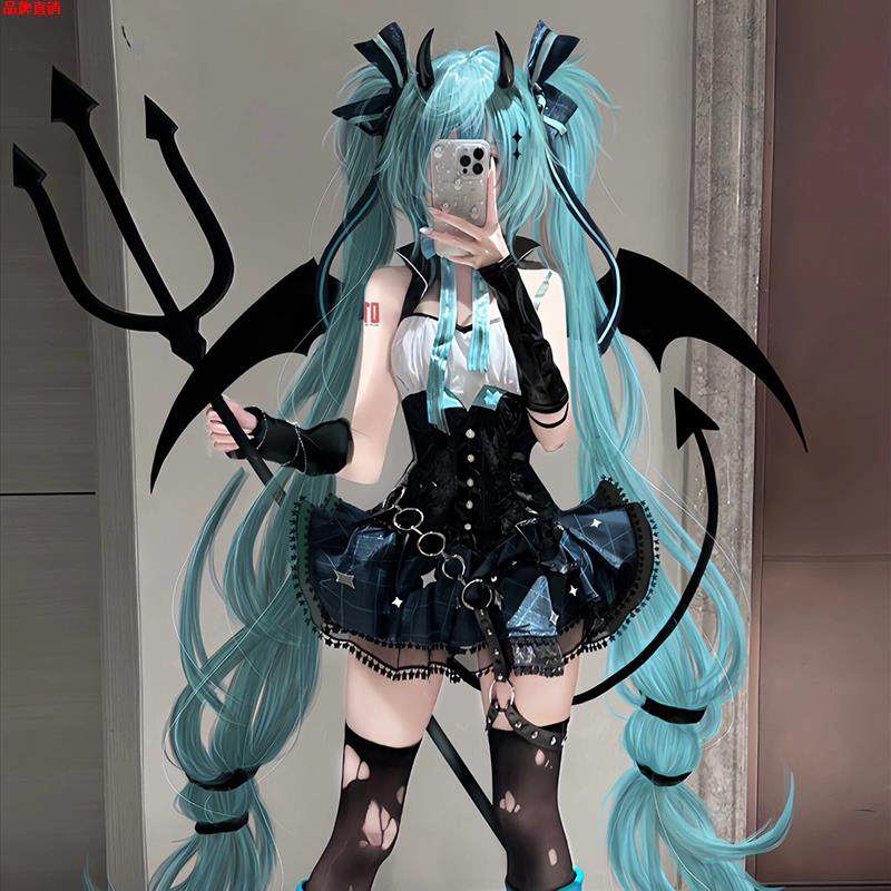 初音小浣熊cosplay服装假发MIKU小恶魔COS服女未来二次元动漫套装