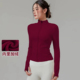 健身服显瘦上衣女透气休闲跑步外套 拉链长袖 秋季 加绒立领修身