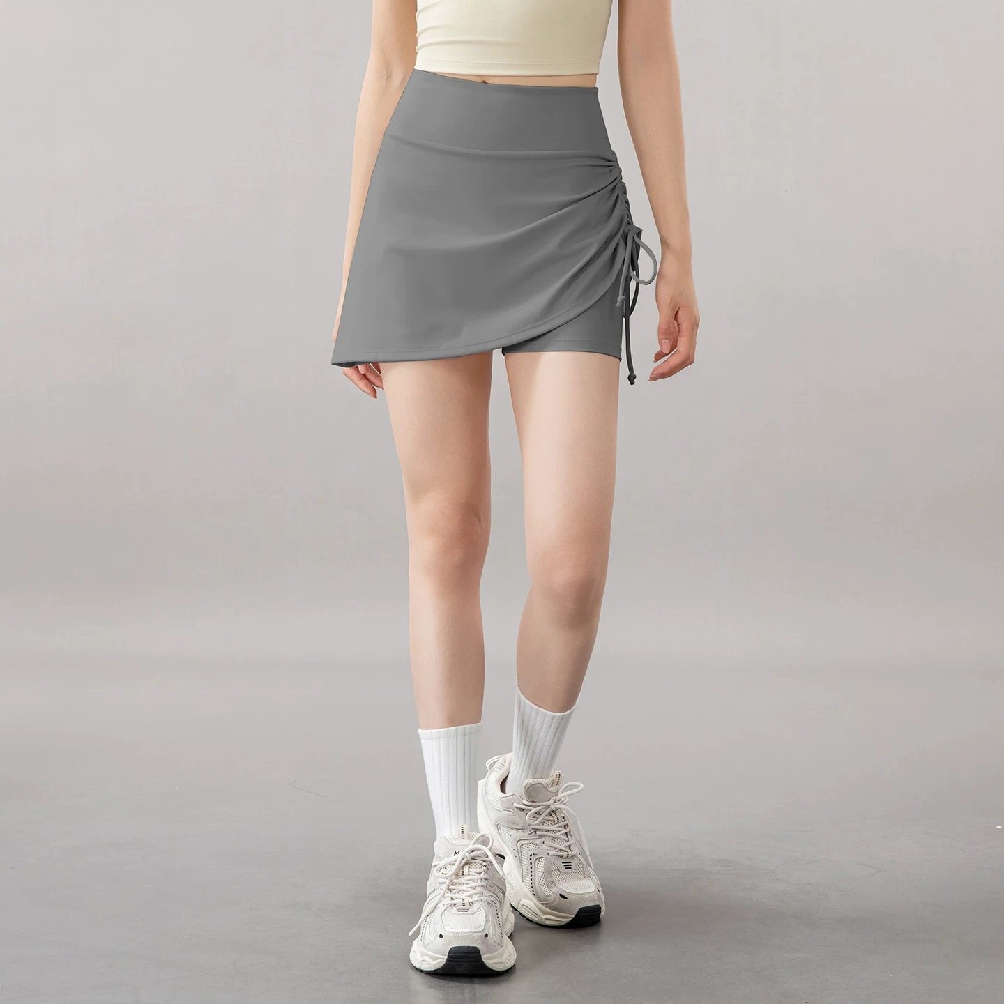 防走光瑜伽短裙女高腰提臀健身裤运动跑步训练紧身显瘦性感裤裙,运动/瑜伽/健身/球迷用品,瑜伽短裙,淘宝优惠券,粉丝福利购,淘宝优惠卷