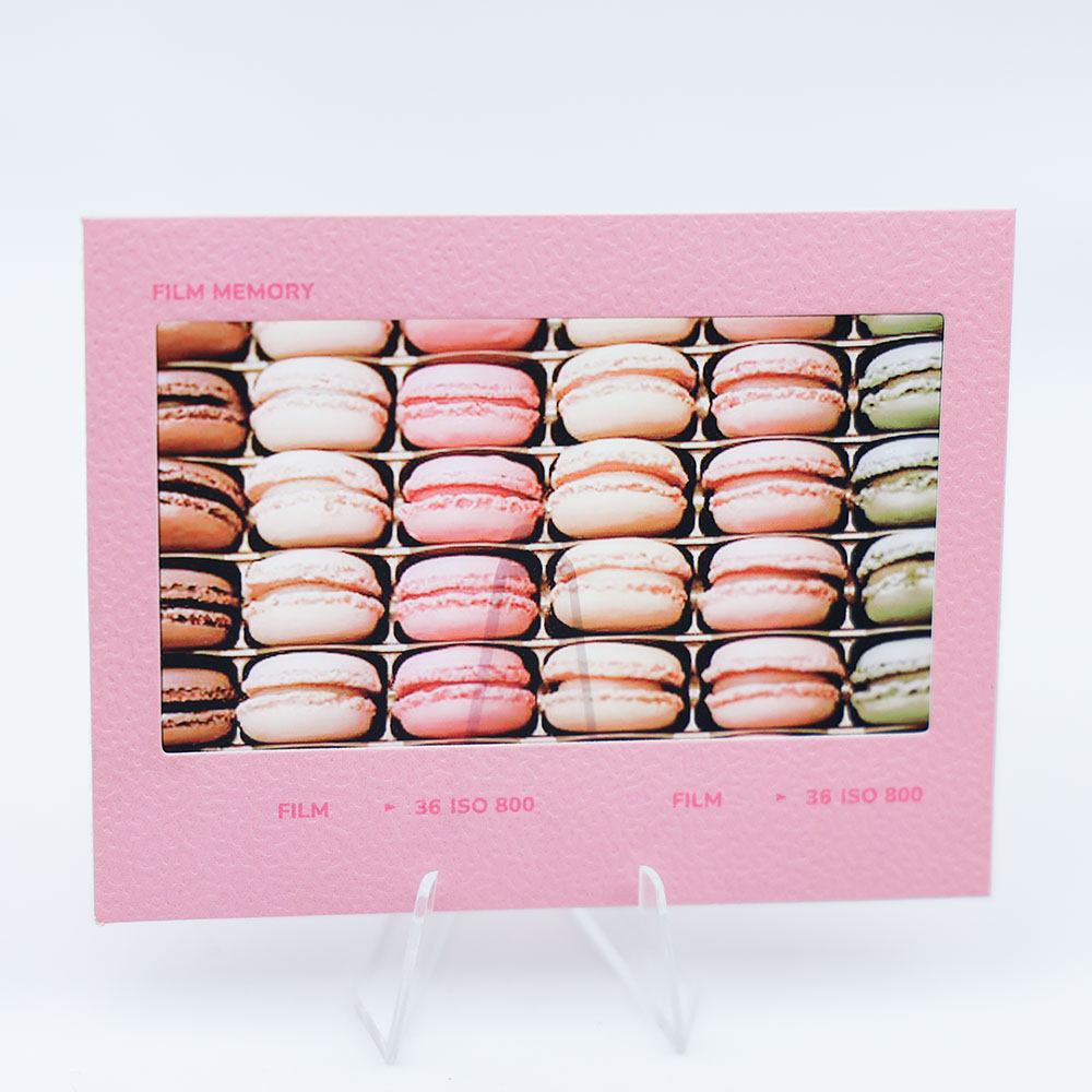 多巴胺色系反转胶片定制光影透卡幻灯片宽幅拍立得胶片夹