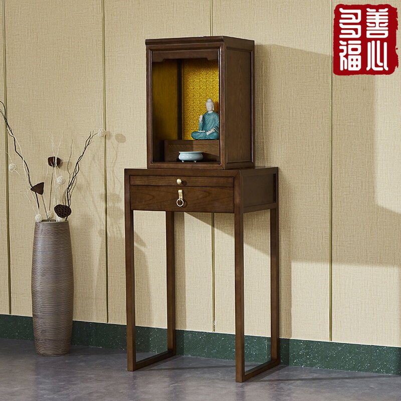 佛龛供台现代简约风格家用新中式财神爷柜子佛台神龛供桌香案贡桌