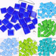 DIY手机壳贴钻材料 1厘米蓝绿系水晶玻璃1分子马赛克散粒