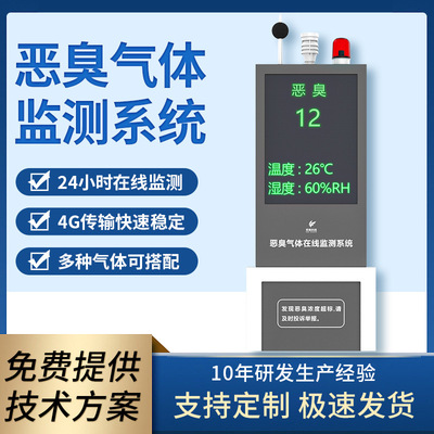 恶臭气体在线监测系统污水厂硫化氢氨气浓度臭气检测仪恶臭检测仪