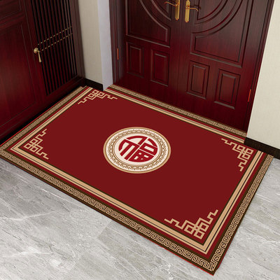 新中式地毯门垫家用进门地垫大面积入户门脚垫门口吸水防滑地板垫
