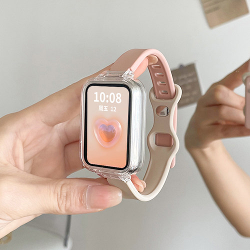 学长家硅胶小蛮腰蝴蝶扣表带女生