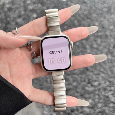 学长家小香风创意金属不规则表带