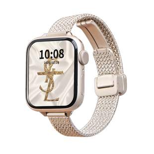 适用小米手环9/8pro手表带链金属7pro版手腕带女生腕表红米6智能运动手表watch5新款手链redmiwatch4表链夏天