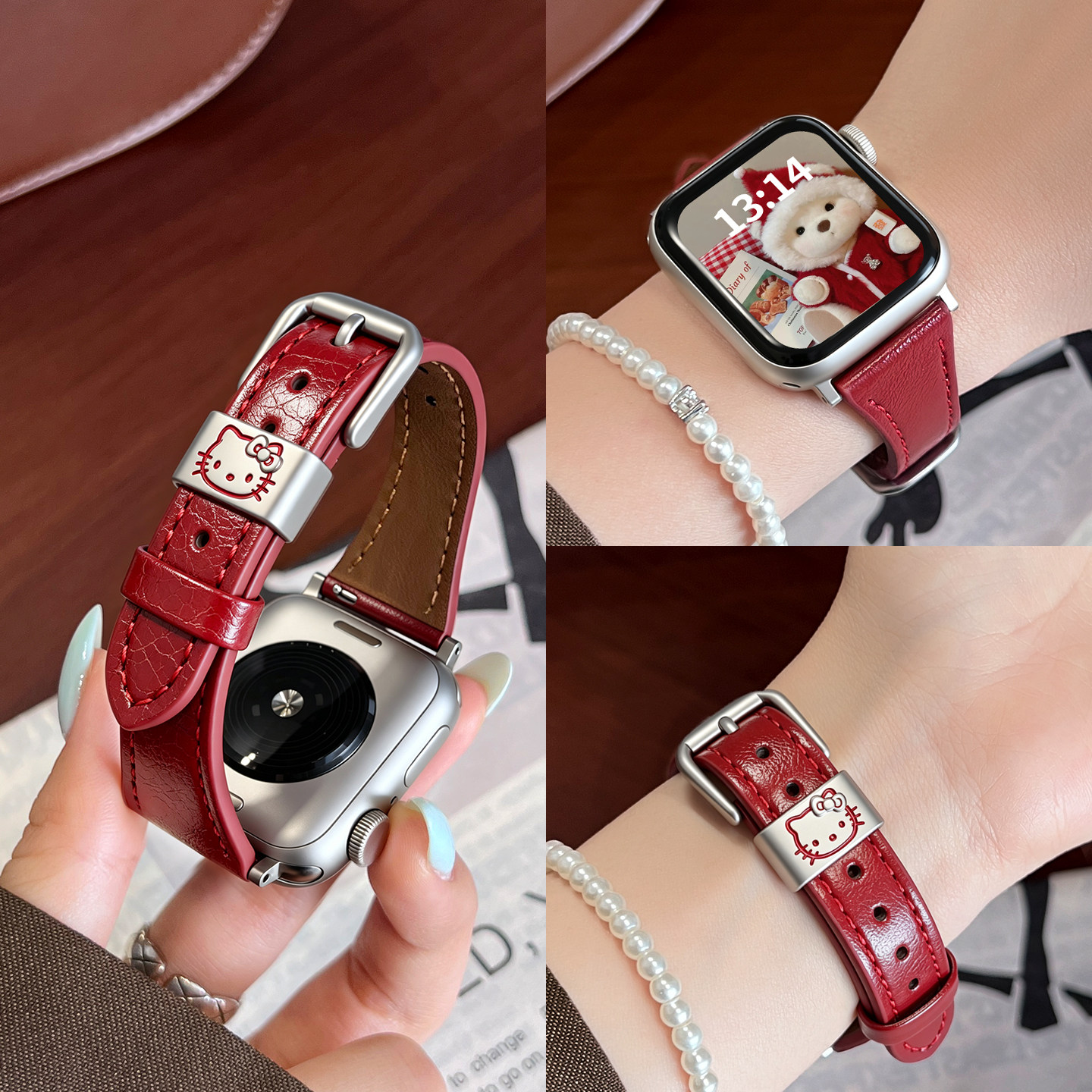 学长家新款皮质小蛮腰kt表带女夏图片