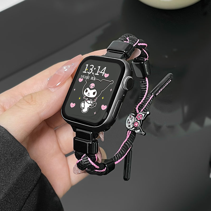 适用iwatchs8表带编织创意s9苹果手表iwatchse/s7/s6/手表带s5s4s3女生秋冬applewatchse女款可爱iphonewatch 智能设备 智能手表手环表带/腕带 原图主图