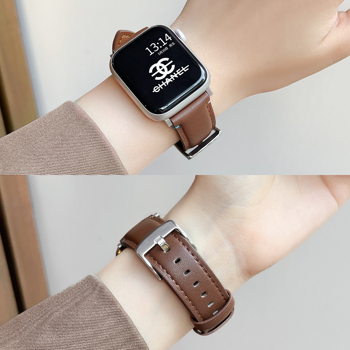 适用华为watch fit4手表带新款5真皮智能运动watchf