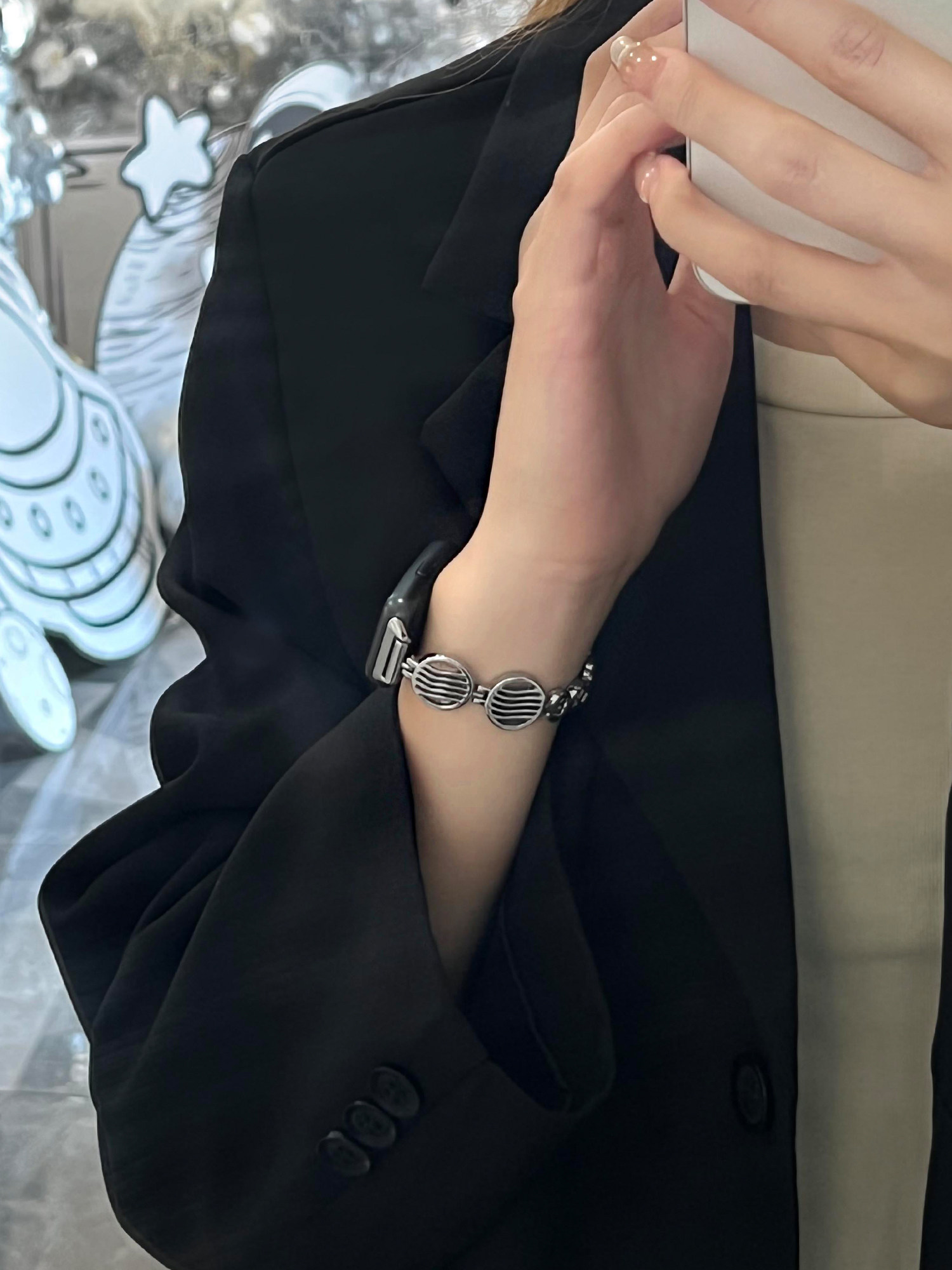 SUITABLE FOR HUAWEI BAND 7 STRAP METAL 7NFC VERSION WRISTBAND MALE AND FEMALE COUPLES CREATIVE WATER RIPPLES XIA HUAWEI SMART SPORTS BRACELET 7TH GENERATION ACCESSORIES INS SMALL FRAGRANCE REPLACEMENT BELT SENIORS HOME