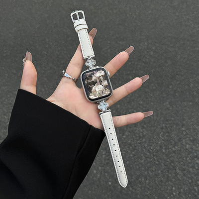 学长家新款四叶草小蛮腰皮质表带