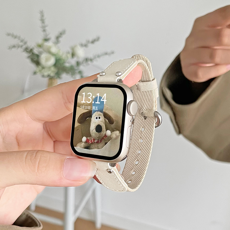 适用applewatch新款尼龙编织表带