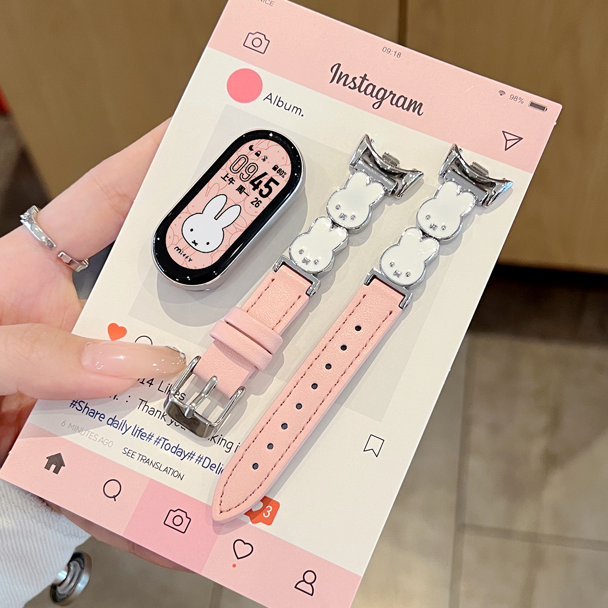 学长家新款创意兔子间皮表带秋冬