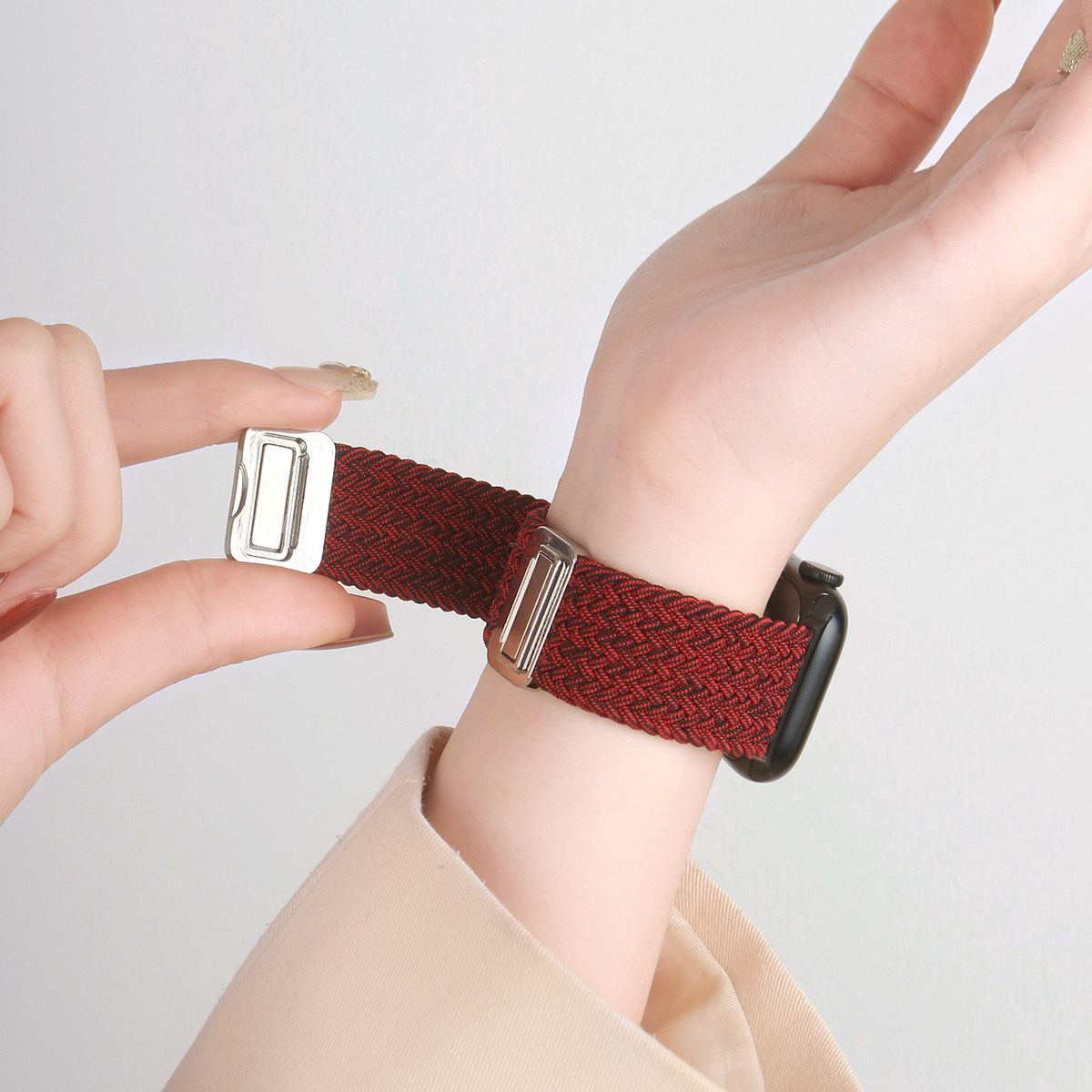 学长家新款编织磁吸表带