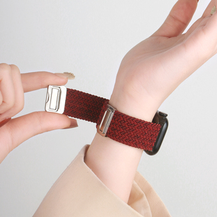 手腕带红米6智能运动手表redmiwatch5配件watch4女生九代夏天 7pro版 适用小米手环9pro手表带链新品 编织磁吸8