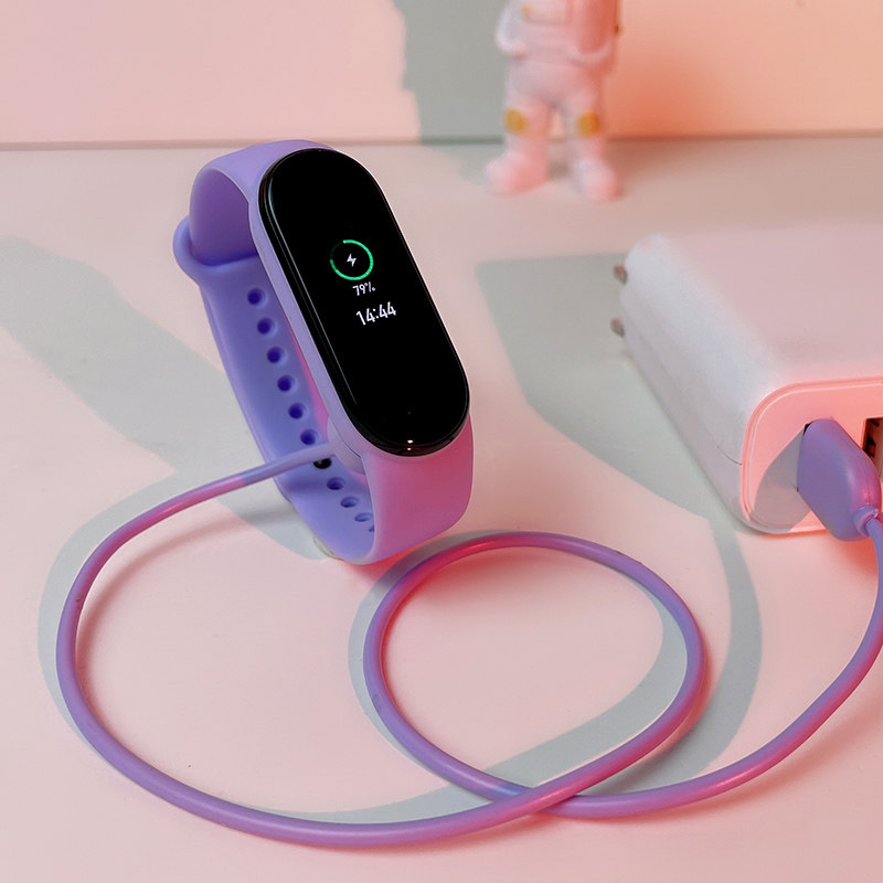 小米手环6/5充电器3/4nfc版快速充电线四代免拆充电夹智能手环五六代