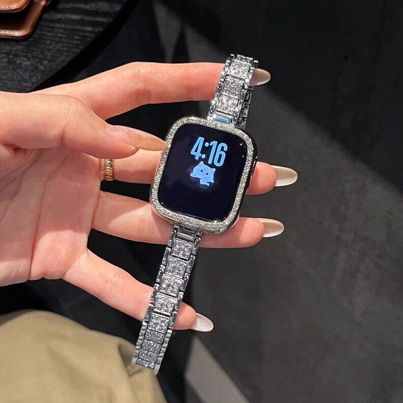 适用iwatchs11手表带新品小众applewatchs10金属夏天老钱风s9苹果系列手表链87版韩系女生se透气高级感女款65图片