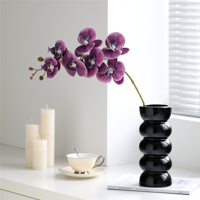 轻奢现代蝴蝶兰仿真花假花摆设客厅餐桌酒店前台单枝插花瓶装饰品,家居饰品,仿真花/假花,淘宝优惠券,粉丝福利购,淘宝优惠卷