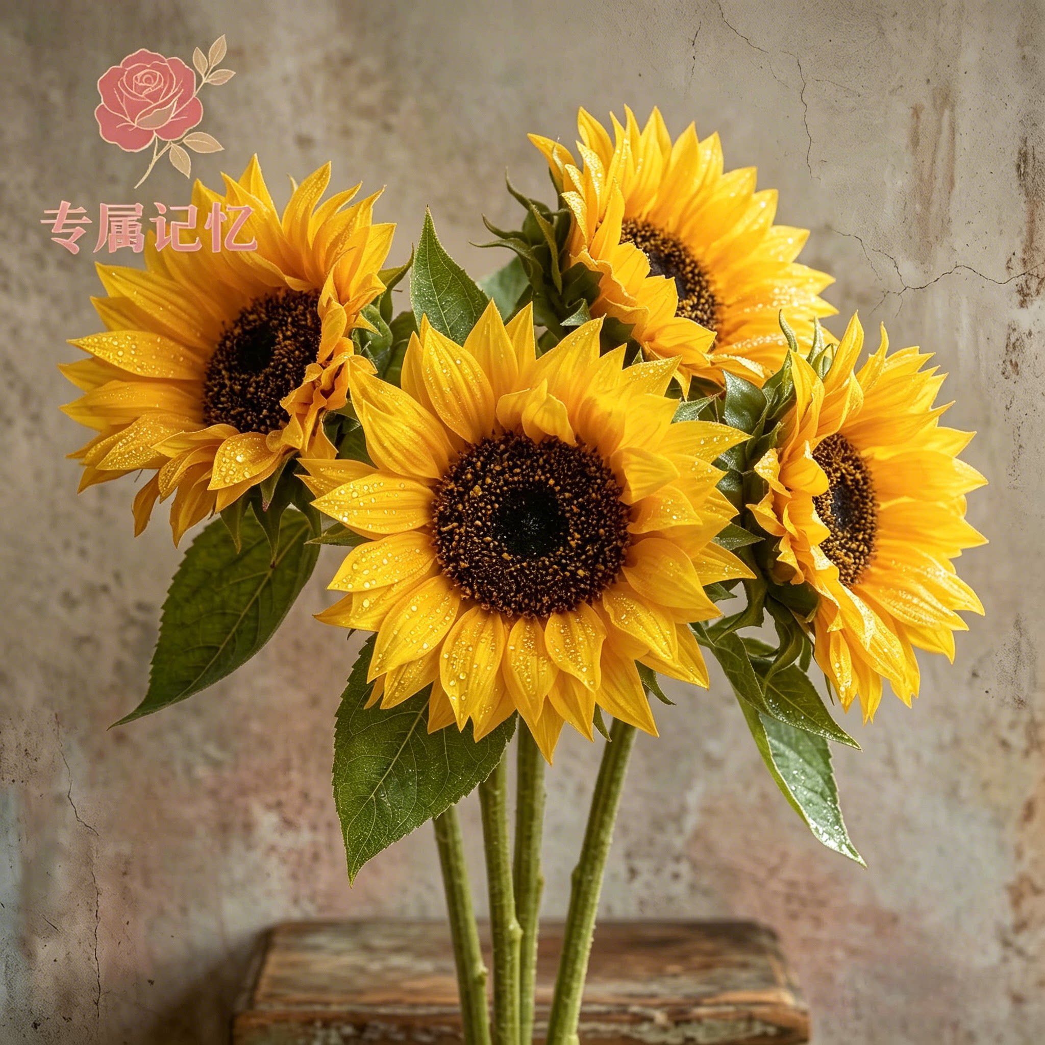 专属记忆向日葵手感保湿仿真花高级感逼真假花客厅花束摆设仿生花图片