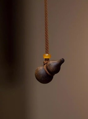 S925纯银醉逍遥沉香普通檀木葫芦