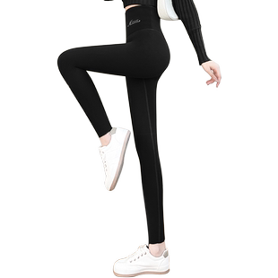 高腰德绒女士内外穿无痕秋裤冬季加绒加厚羊羔绒保暖内裤打底棉裤