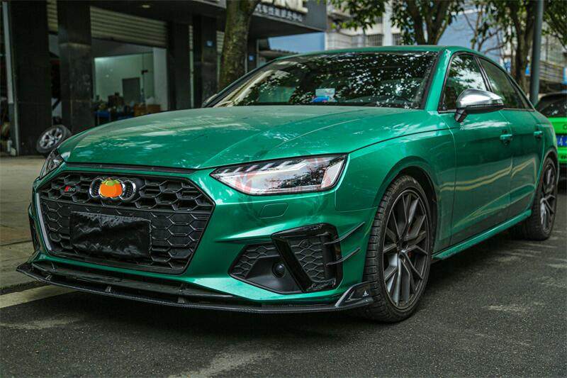 适用于奥迪s4 rs4 a4l改装真碳纤维风刀风口装饰件小包围前唇后唇