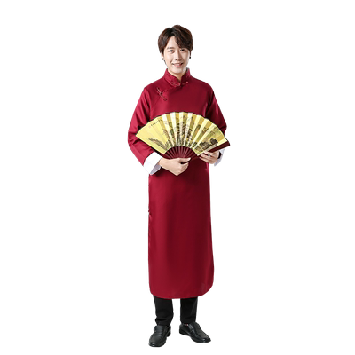 相声服大褂民国长袍青年学生服装