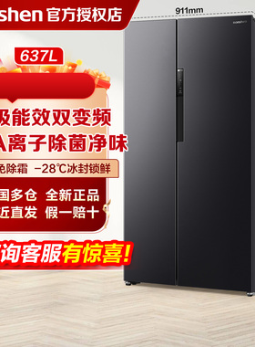 Ronshen/容声637L对开门大容量一级能效风冷家用冰箱646L升级款
