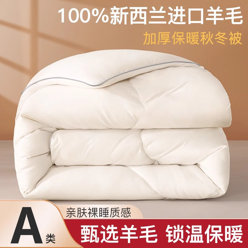A类新西兰羊毛被纯绒子冬被芯