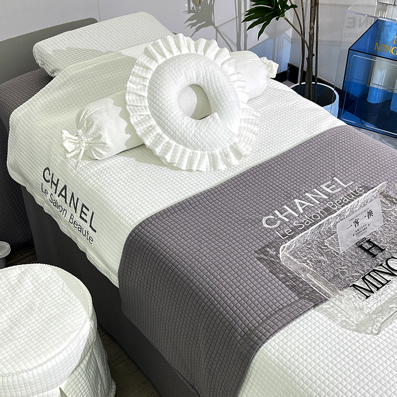 高档简约风美容床罩送床笠被芯