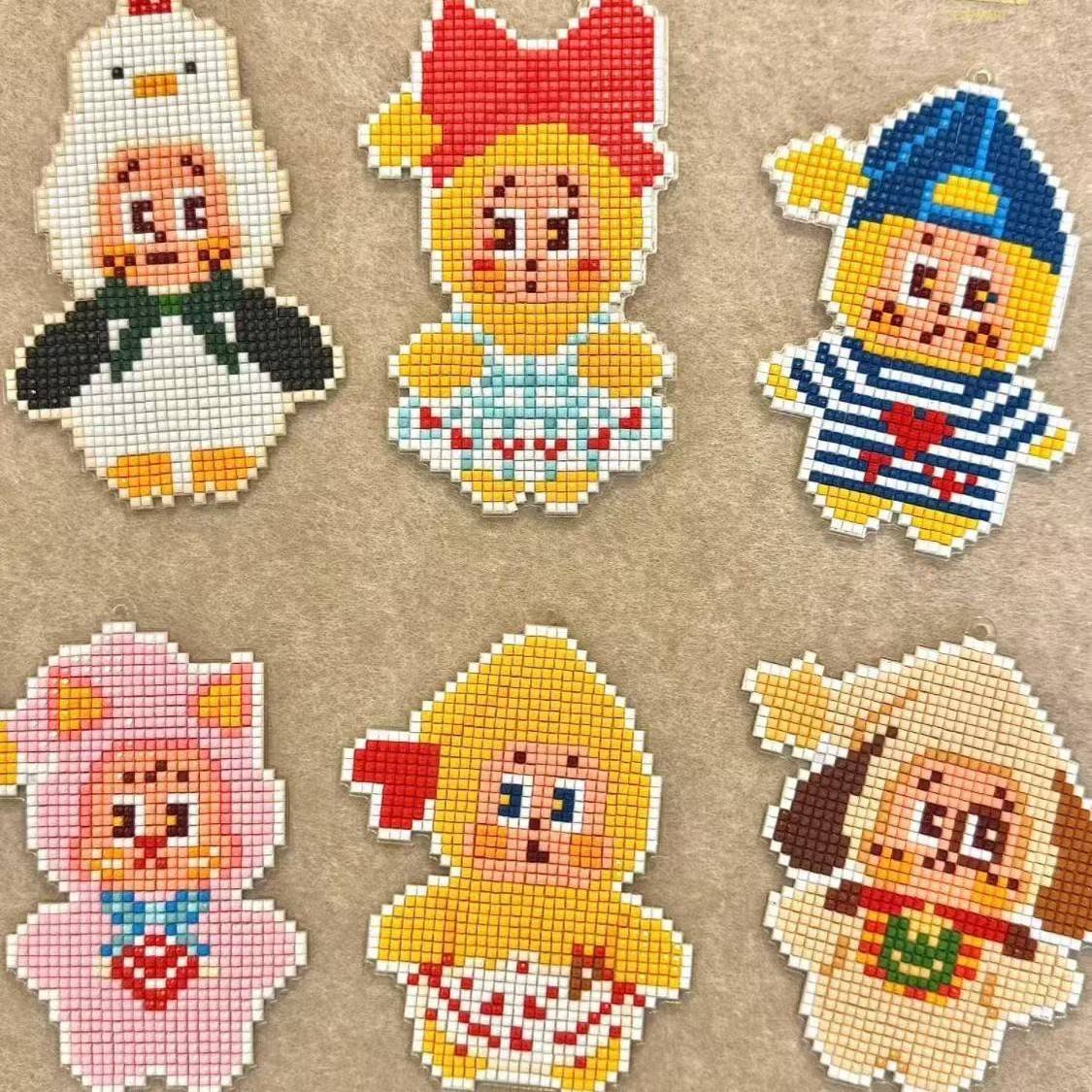 像素风钻石画冰箱贴挂件可爱卡通