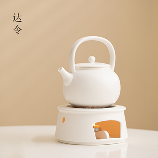 达令 大号煮茶小火炉 家用简约蜡烛保温炉 陶瓷温茶炉加热底座中式