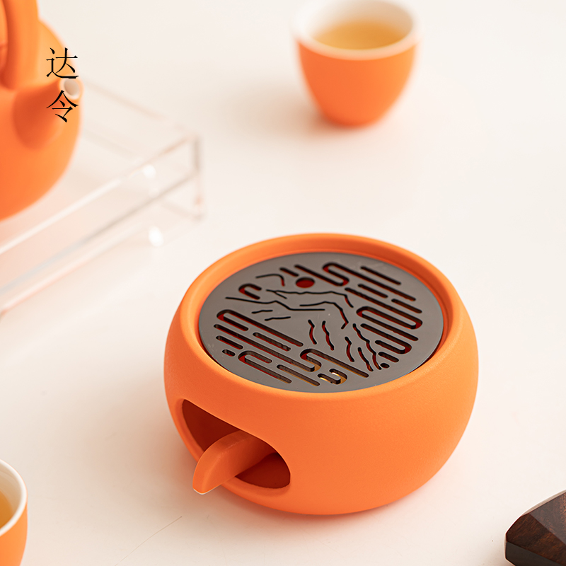 达令 蜡烛加热底座陶瓷温茶炉茶壶 中式保温炉温茶器泡茶功夫茶具