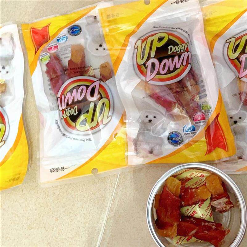 馋乐滋宠物零食成犬幼o犬通用鸭肉缠薯条卷大型小型金毛泰迪狗狗