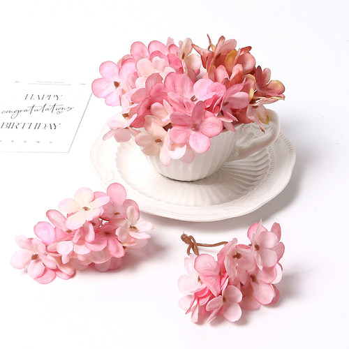 仿真绣球花 假花绢花 diy手工花环胸花材料 婚庆婚礼花墙拱门装饰