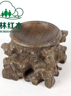 手捻葫芦底座木托水晶球球座蛋雕文玩核桃底座工艺品摆件