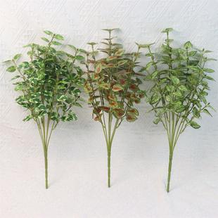 7叉海棠叶金钱叶彩芋叶地瓜叶吊兰叶植物墙配材 源头厂家仿真植物