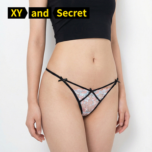 069 少女生镂空纯欲刺绣三角裤 「XY」花下微醉 性感小仙女蕾丝内裤