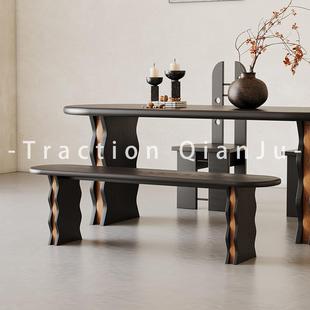 休鞋60中古风实木长厅条凳子家用入户换凳息穿鞋凳复古客餐凳床尾