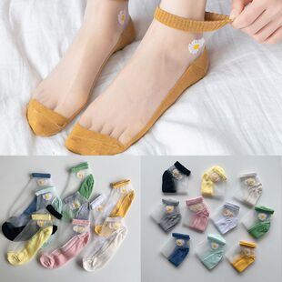 诸暨袜子女士丝袜短袜夏季 船袜隐形袜玻璃丝水晶袜ins潮 夏天薄款