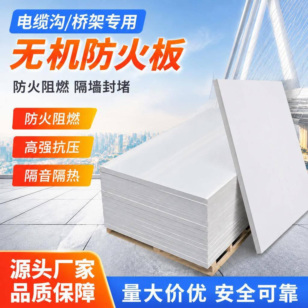 生产厂家10mm厚度电缆无机防火隔板高密度电缆槽盒防火板