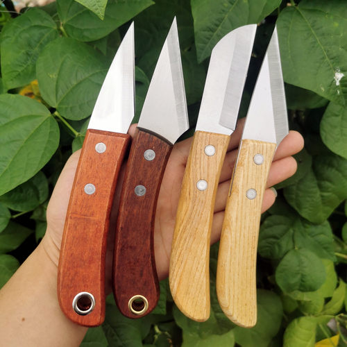 现货实木柄不锈钢嫁接刀林芽接刀具专业嫁接工具加厚果树嫁接膜