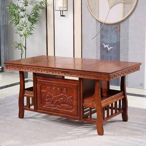 实木茶桌椅组合一桌五椅茶几办公室茶一体阳台功夫茶具茶台